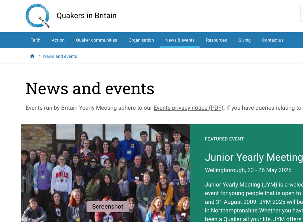 Quakers In Britain latest news and events